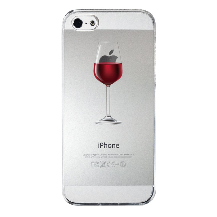 iPhone5 iPhone5s ケース クリア ワイングラス 赤ワイン スマホケース ハード スマホケース ハード-3