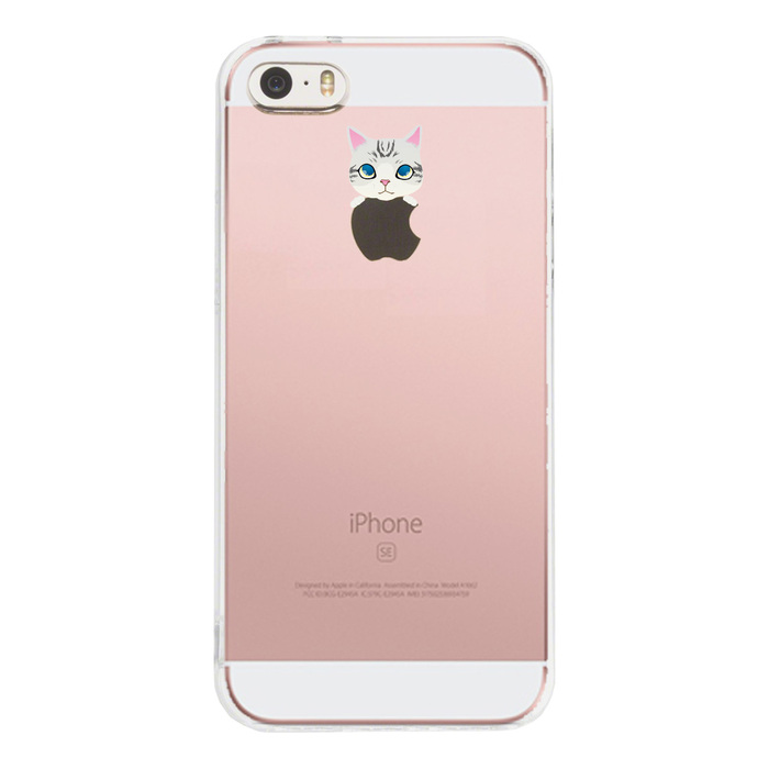 iPhone5 iPhone5s ケース クリア のっかり ネコ 2 スマホケース ハード スマホケース ハード-1
