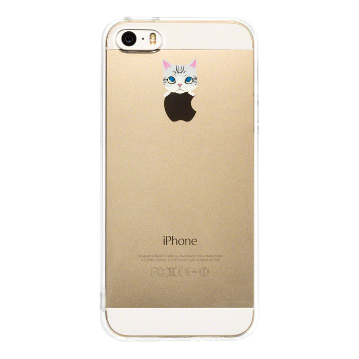 iPhone5 iPhone5s ケース クリア のっかり ネコ 2 スマホケース ハード スマホケース ハード-2