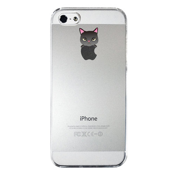 iPhone5 iPhone5s ケース クリア のっかり ネコ 1 スマホケース ハード スマホケース ハード-3