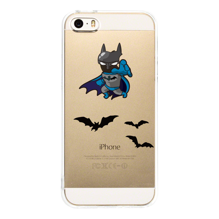 iPhone5 iPhone5s ケース クリア 映画パロディ 蝙蝠男 スマホケース ハード スマホケース ハード-1