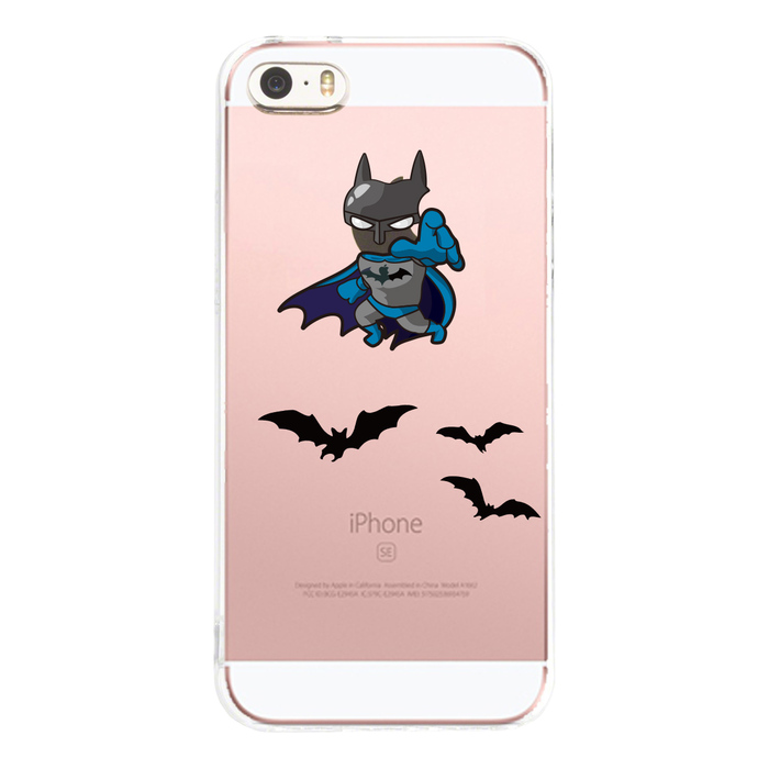 iPhone5 iPhone5s ケース クリア 映画パロディ 蝙蝠男 スマホケース ハード スマホケース ハード-2