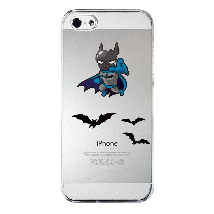 iPhone5 iPhone5s ケース クリア 映画パロディ 蝙蝠男 スマホケース ハード スマホケース ハード-3