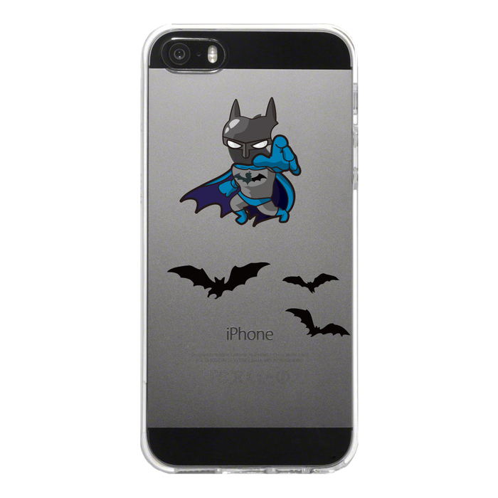 iPhone5 iPhone5s ケース クリア 映画パロディ 蝙蝠男 スマホケース ハード スマホケース ハード-4