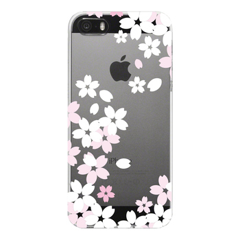 iPhone5 iPhone5s ケース クリア さくら花柄 白 スマホケース ハード スマホケース ハード-4