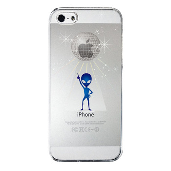 iPhone5 iPhone5s ケース クリア 宇宙人がフィーバー ミラーボール スマホケース ハード スマホケース ハード-3