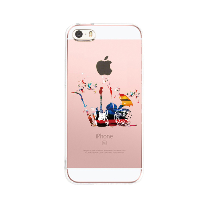 iPhone5 iPhone5s ケース クリア 楽器 たち スマホケース ハード スマホケース ハード-1