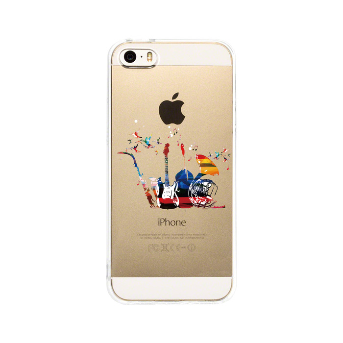 iPhone5 iPhone5s ケース クリア 楽器 たち スマホケース ハード スマホケース ハード-2