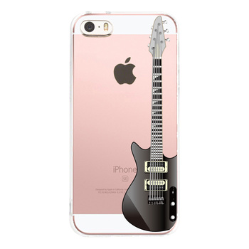 iPhone5 iPhone5s ケース クリア エレキギター 黒 スマホケース ハード スマホケース ハード-2