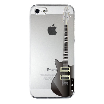 iPhone5 iPhone5s ケース クリア エレキギター 黒 スマホケース ハード スマホケース ハード-3