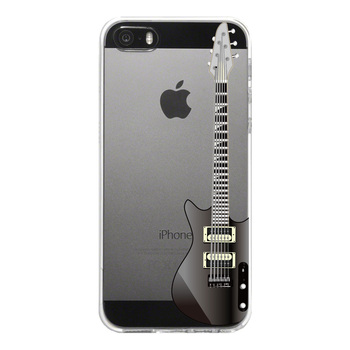 iPhone5 iPhone5s ケース クリア エレキギター 黒 スマホケース ハード スマホケース ハード-4
