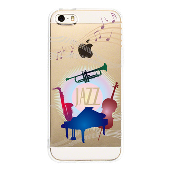 iPhone5 iPhone5s ケース クリア JAZZ 1 楽器 音符 スマホケース ハード スマホケース ハード-1