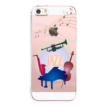 iPhone5 iPhone5s ケース クリア JAZZ 1 楽器 音符 スマホケース ハード スマホケース ハード-2