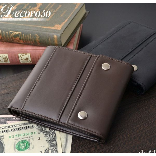 二つ折り財布 マレリー 札入＋タオルハンカチMG00580 ブラック