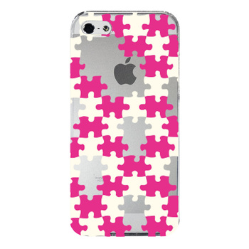 iPhone5 iPhone5s ケース クリア パズル ライトイエロー ピンク スマホケース ハード スマホケース ハード-3