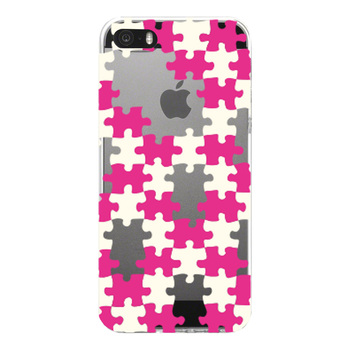 iPhone5 iPhone5s ケース クリア パズル ライトイエロー ピンク スマホケース ハード スマホケース ハード-4