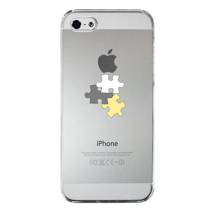 iPhone5 iPhone5s ケース クリア パズル スマホケース ハード スマホケース ハード-3