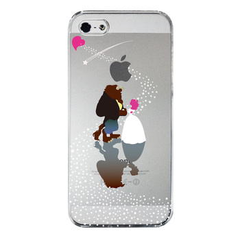 iPhone5 iPhone5s ケース クリア 美女と野獣 星 の 祝福 スマホケース ハード スマホケース ハード-3