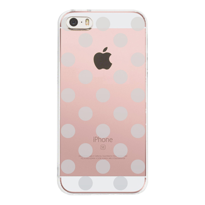 iPhone5 iPhone5s кейс прозрачный полька-дот голубой Grace ma ho кейс твердый смартфон кейс твердый -1