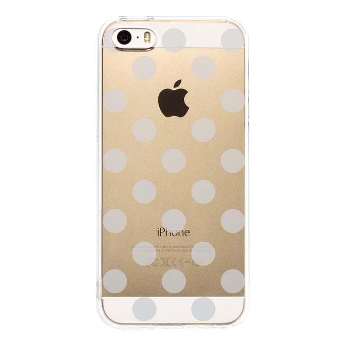 iPhone5 iPhone5s кейс прозрачный полька-дот голубой Grace ma ho кейс твердый смартфон кейс твердый -2
