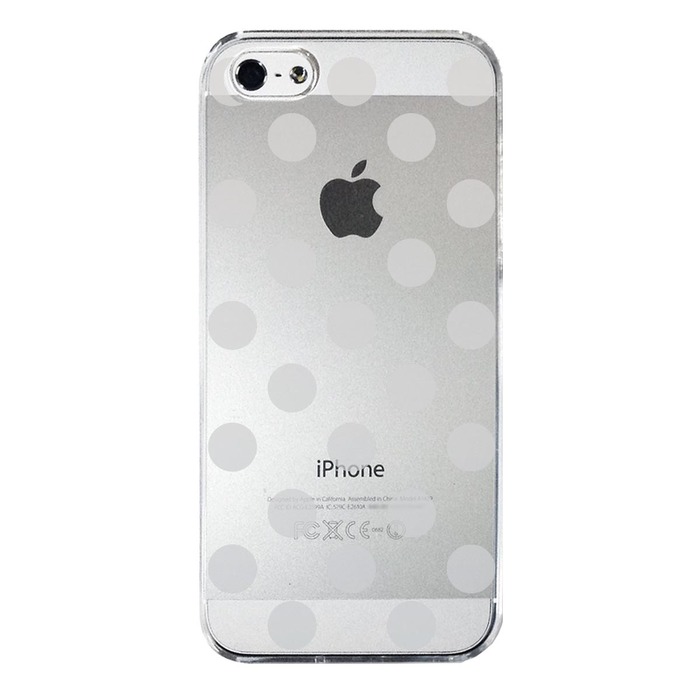 iPhone5 iPhone5s кейс прозрачный полька-дот голубой Grace ma ho кейс твердый смартфон кейс твердый -3