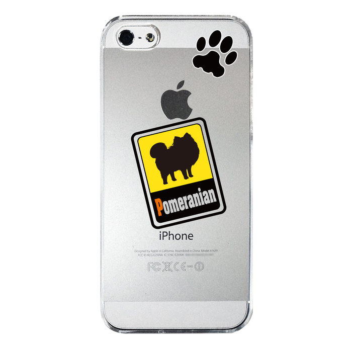 iPhone5 iPhone5s ケース クリア ポメラニアン スマホケース ハード スマホケース ハード-3