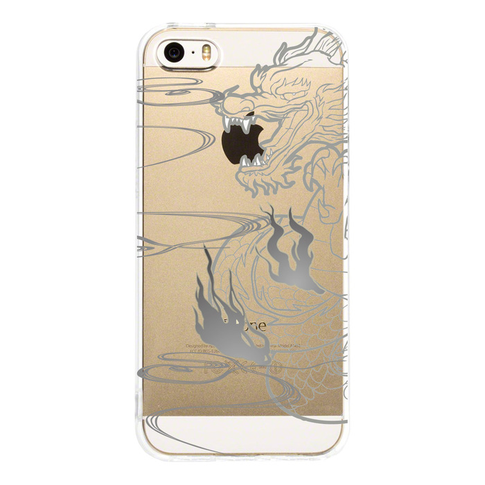 iPhone5 iPhone5s ケース クリア 龍 1 スマホケース ハード スマホケース ハード-2
