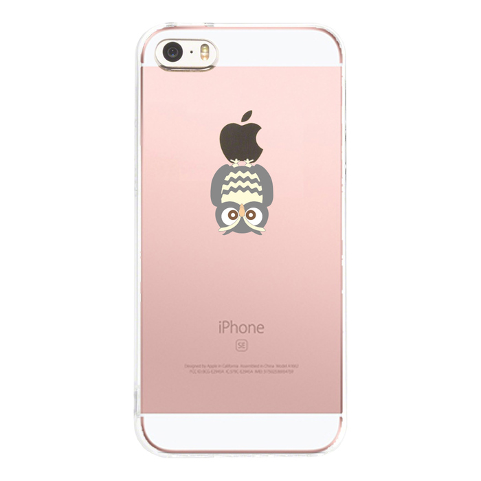 iPhone5 iPhone5s ケース クリア ふくろう 一休み スマホケース ハード スマホケース ハード-1