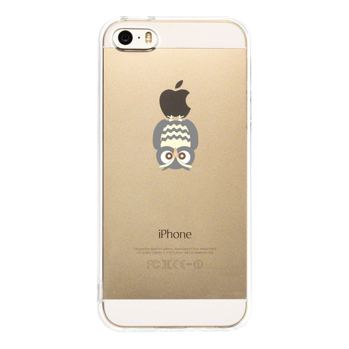 iPhone5 iPhone5s ケース クリア ふくろう 一休み スマホケース ハード スマホケース ハード-2