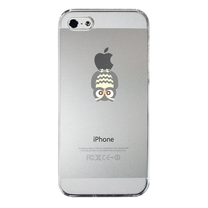 iPhone5 iPhone5s ケース クリア ふくろう 一休み スマホケース ハード スマホケース ハード-3