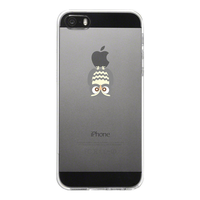 iPhone5 iPhone5s ケース クリア ふくろう 一休み スマホケース ハード スマホケース ハード-4