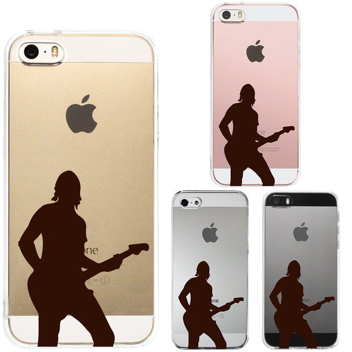 iPhone5 iPhone5s ケース クリア ギタリスト 3 スマホケース ハード スマホケース ハード-0