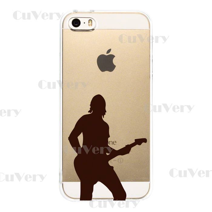 iPhone5 iPhone5s ケース クリア ギタリスト 3 スマホケース ハード スマホケース ハード-1