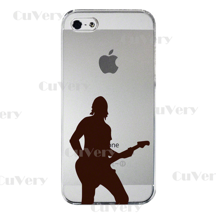 iPhone5 iPhone5s ケース クリア ギタリスト 3 スマホケース ハード スマホケース ハード-3