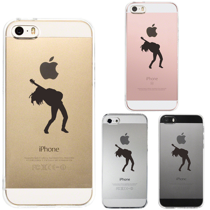 iPhone5 iPhone5s ケース クリア ギタリスト 2 スマホケース ハード スマホケース ハード-0