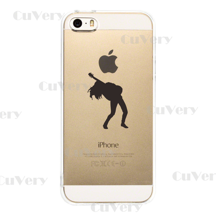iPhone5 iPhone5s ケース クリア ギタリスト 2 スマホケース ハード スマホケース ハード-1