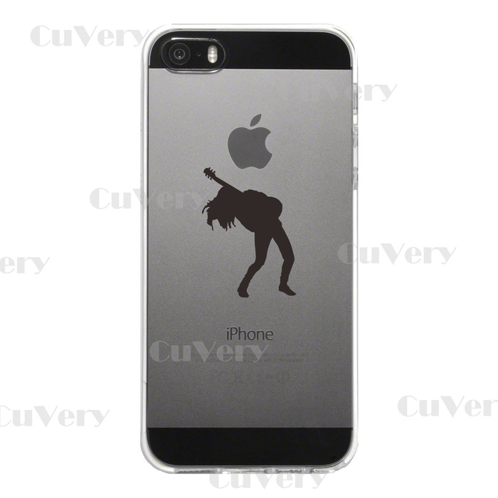 iPhone5 iPhone5s ケース クリア ギタリスト 2 スマホケース ハード スマホケース ハード-4