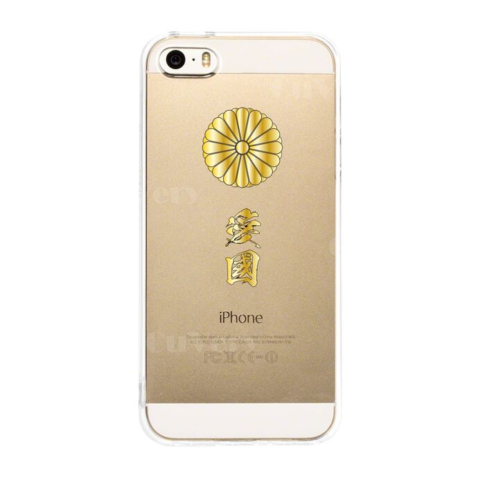 iPhone5 iPhone5s ケース クリア 菊花紋 スマホケース ハード スマホケース ハード-1