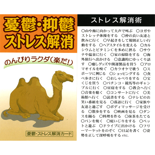 ラクダのリラックスブレス 憂鬱 ストレス解消カード付き-2