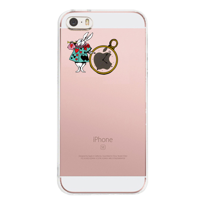 iPhone5 iPhone5s ケース クリア アリス 白うさぎ スマホケース ハード スマホケース ハード-1