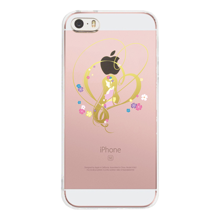 iPhone5 iPhone5s ケース クリア ラプンツェル 花 スマホケース ハード スマホケース ハード-1