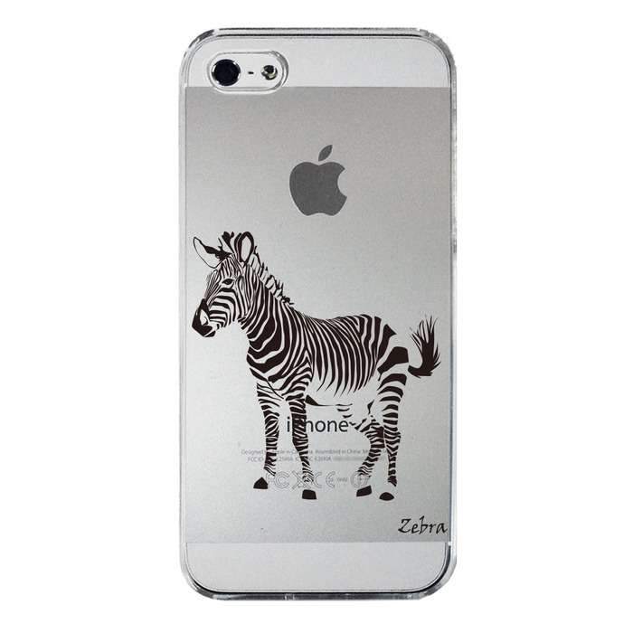 iPhone5 iPhone5s ケース クリア シマウマ スマホケース ハード スマホケース ハード-3