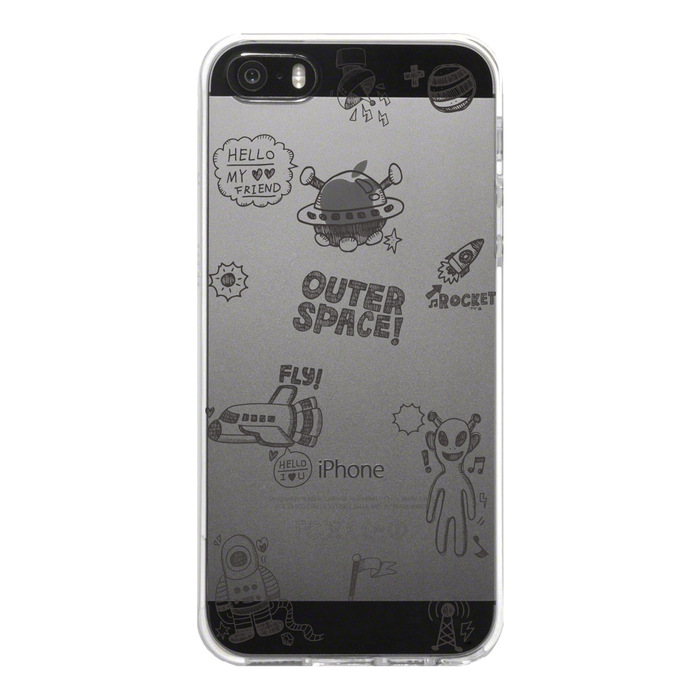 iPhone5 iPhone5s ケース クリア UFO 宇宙人 スマホケース ハード スマホケース ハード-4