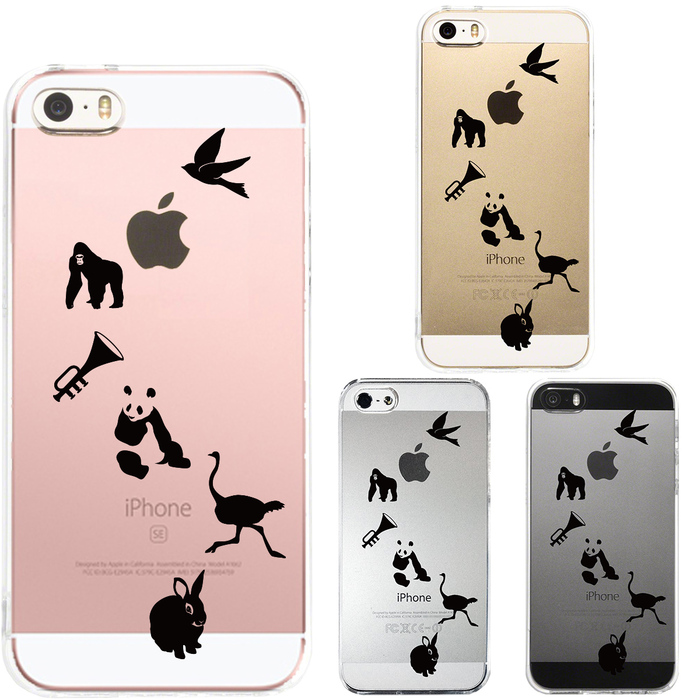 iPhone5 iPhone5s ケース クリア しりとり スマホケース ハード スマホケース ハード-0