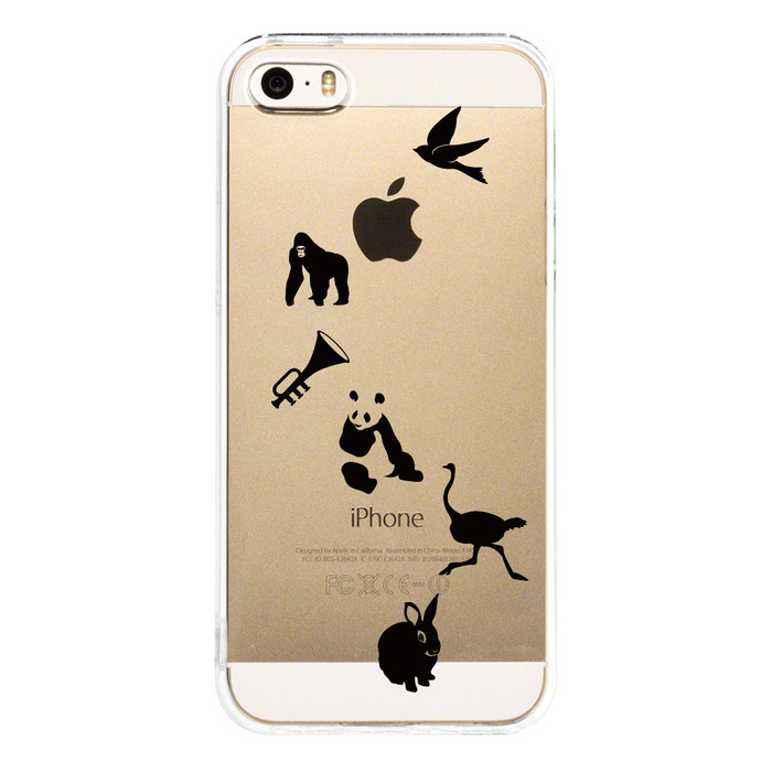 iPhone5 iPhone5s ケース クリア しりとり スマホケース ハード スマホケース ハード-2