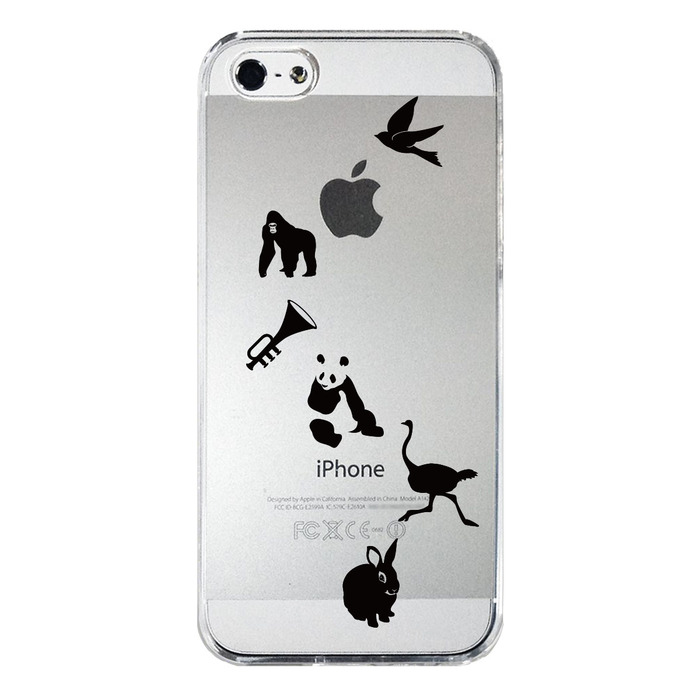 iPhone5 iPhone5s ケース クリア しりとり スマホケース ハード スマホケース ハード-3
