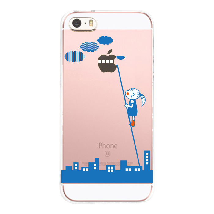 iPhone5 iPhone5s ケース クリア UFOに搭乗 スマホケース ハード スマホケース ハード-1