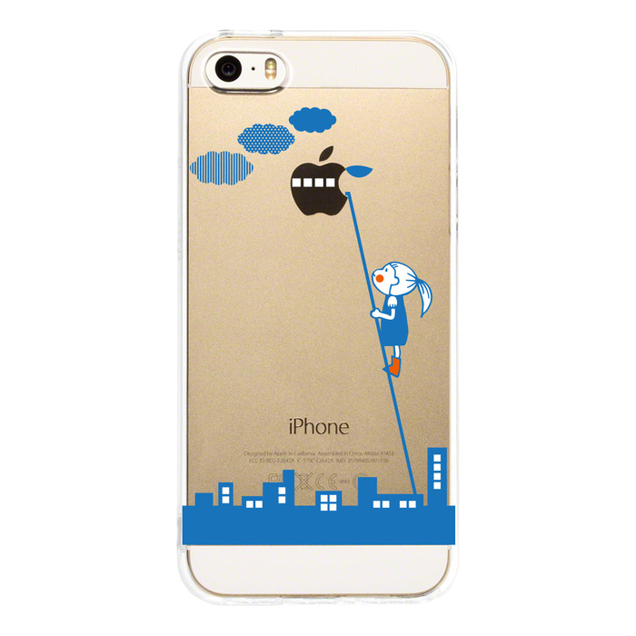 iPhone5 iPhone5s ケース クリア UFOに搭乗 スマホケース ハード スマホケース ハード-2