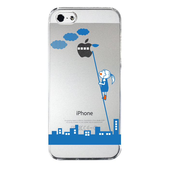iPhone5 iPhone5s ケース クリア UFOに搭乗 スマホケース ハード スマホケース ハード-3