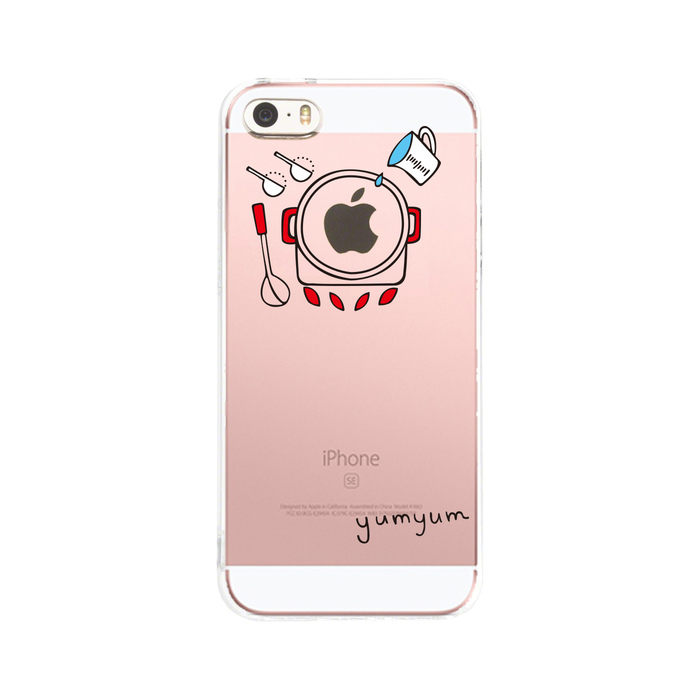 iPhone5 iPhone5s ケース クリア 煮込み中 スマホケース ハード スマホケース ハード-1
